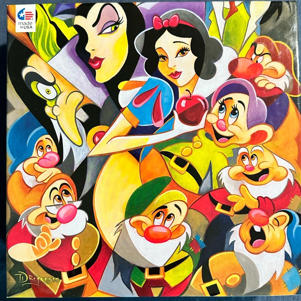 1000 Piece Puzzle Disney Fine Art Enchantment Of Snow White Seven Dwarfs BNIB!